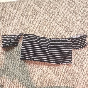 NWOT•Exhilaration Stripe Swim Top•Medium